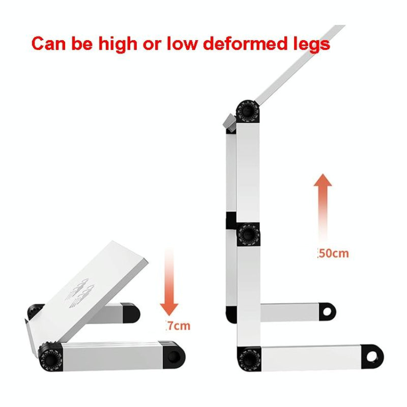 Folding Laptop Desk With Height Adjustment And Storage