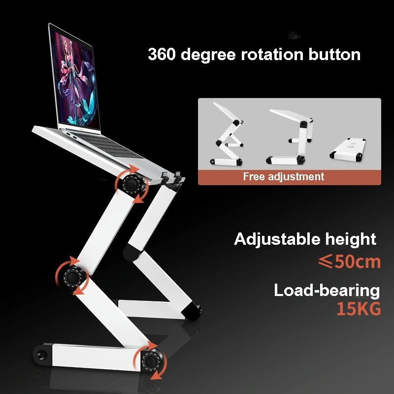Folding Laptop Desk With Height Adjustment And Storage