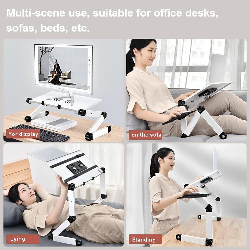 Folding Laptop Desk With Height Adjustment And Storage
