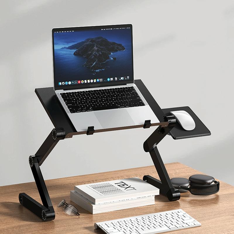 Folding Laptop Desk With Height Adjustment And Storage