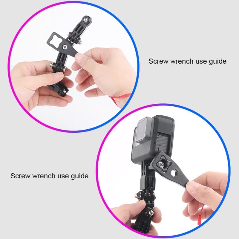 Universal Multi Joint Helmet Mount For Action Cameras And Tripod Accessories