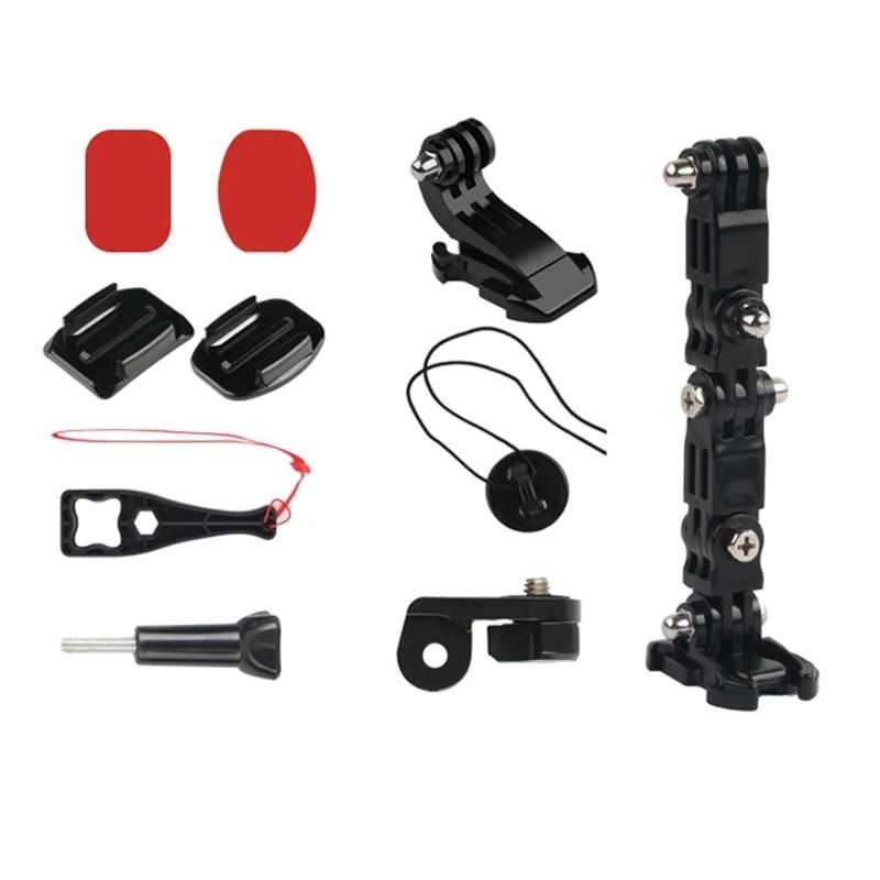 Universal Multi Joint Helmet Mount For Action Cameras And Tripod Accessories