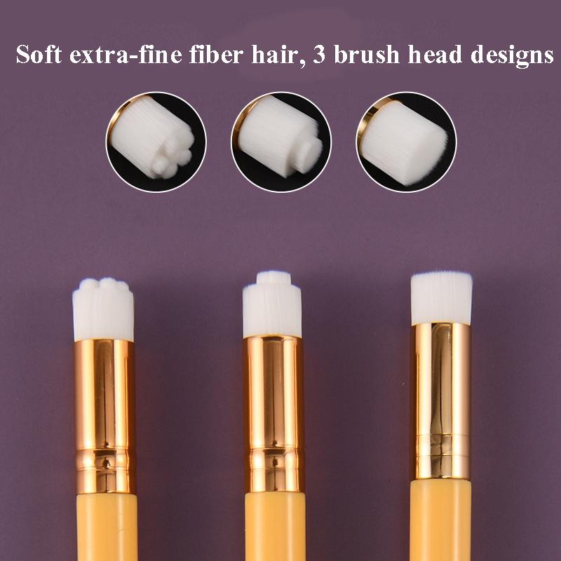 Six Piece Soft Nasal Cleansing Brush Set For Facial Skin Care Black Silver