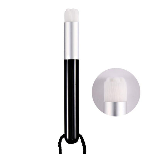 Six Piece Soft Nasal Cleansing Brush Set For Facial Skin Care Black Silver