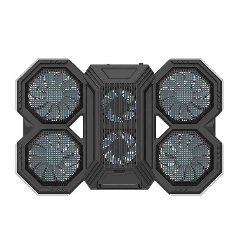 Usb Fan Stand With Phone Holder And Blue Light Six Fans