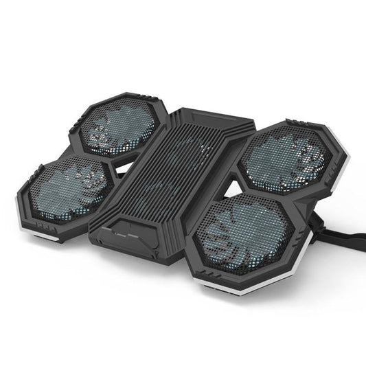 Usb Fan Stand With Phone Holder And Blue Light Six Fans