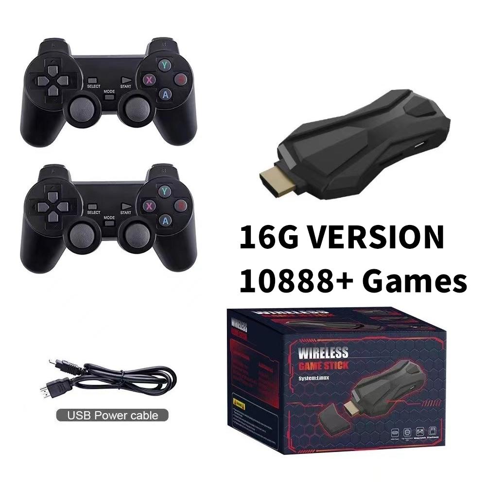 Wireless Double Television Game Console With Dual Controllers And Storage Options