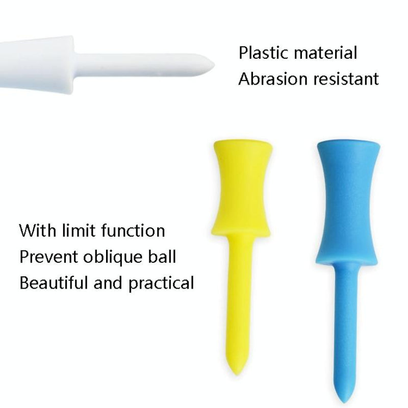 60 Piece Golf Ribbon Needle Plastic Ball Tee In Thirty Seven Millimetre Size