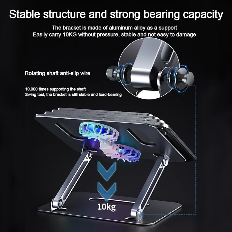 Aluminium Laptop Stand Foldable For Notebooks And Tablets Up To 17.3 Inches