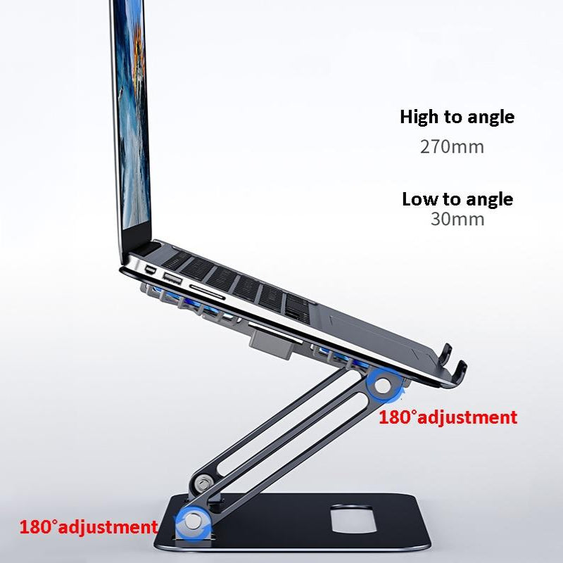 Aluminium Laptop Stand Foldable For Notebooks And Tablets Up To 17.3 Inches
