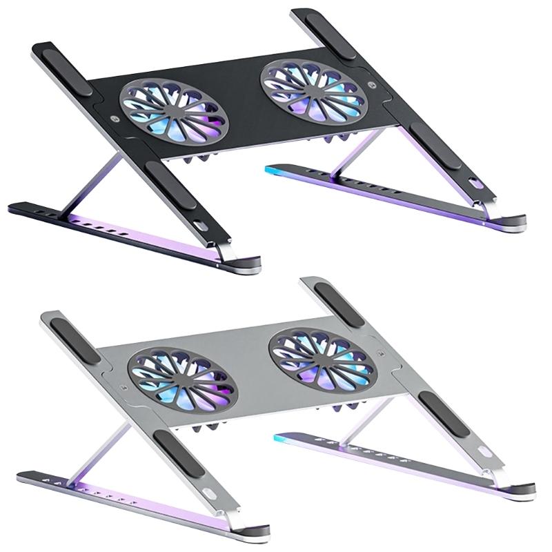 Aluminum Alloy Notebook Cooling Fan With Twin Turbo Design For Laptops
