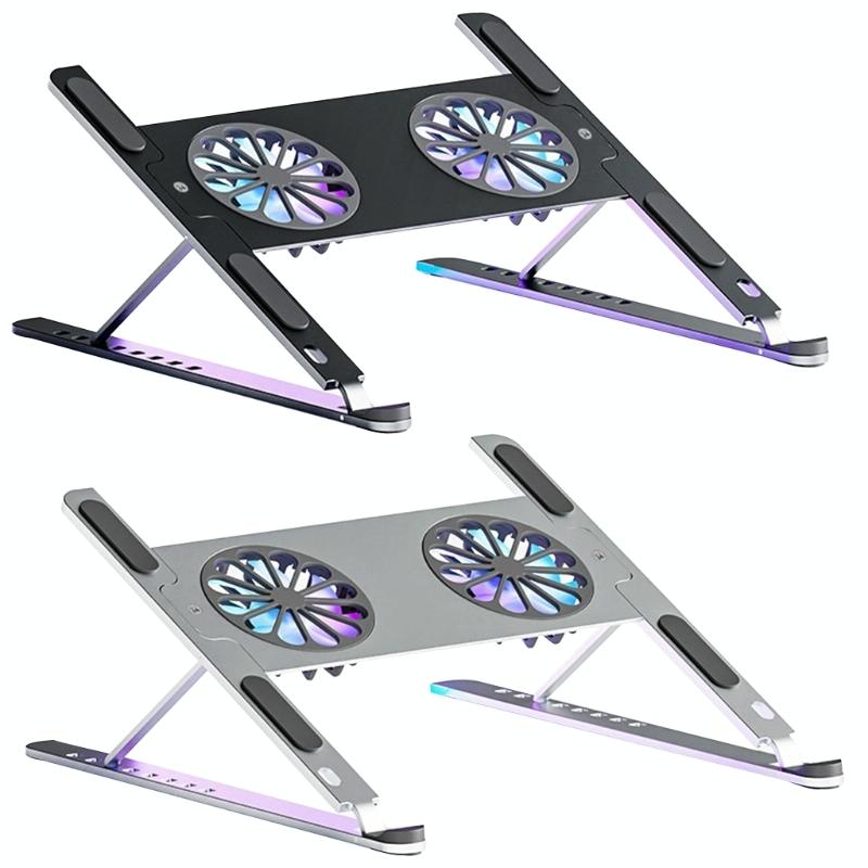 Aluminum Alloy Cooling Fan For P11f Notebook With Type Cable Gray