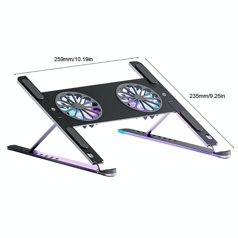 Aluminum Alloy Cooling Fan For P11f Notebook With Type Cable Gray