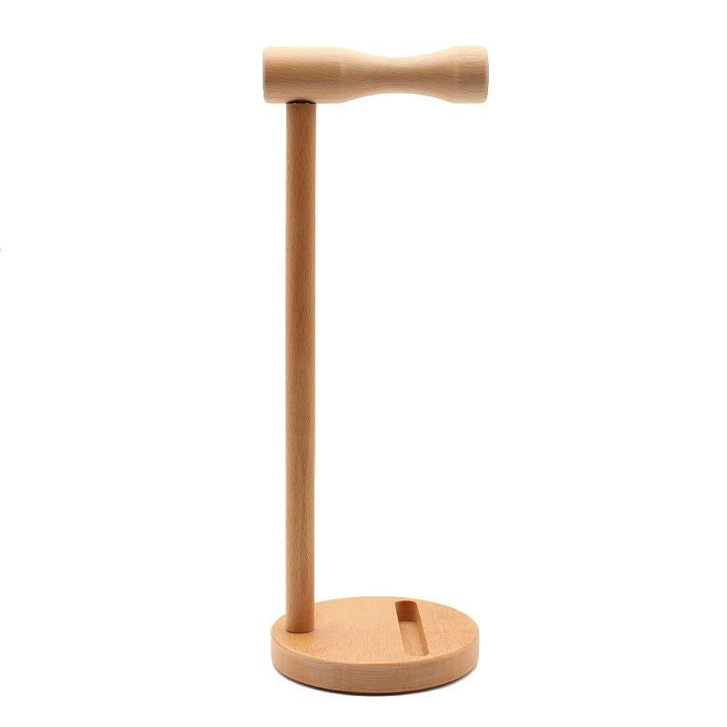 Solid Wood Desktop Headset Stand Elegant Design Sturdy And Stylish Display Holder