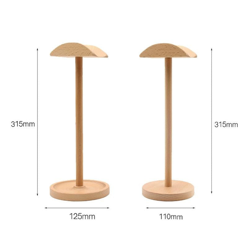 Solid Wood Desktop Headset Stand Elegant Design Sturdy And Stylish Display Holder
