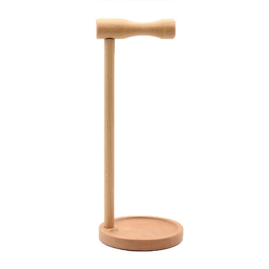 Solid Wood Desktop Headset Display Stand With Elegant Design