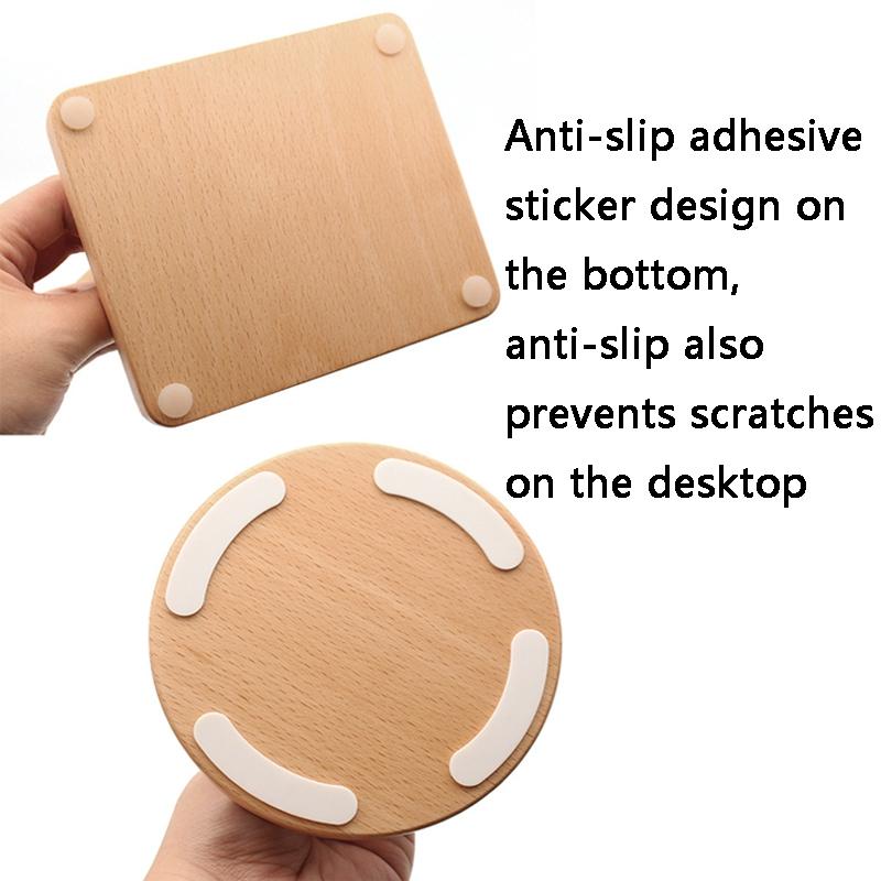 Solid Wood Desktop Headset Display Stand With Elegant Design