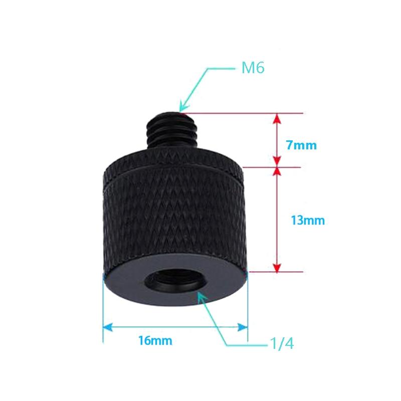 4-Piece A20 Screw Adapter 1/4 Female To M6 Male Thread Conversion Set