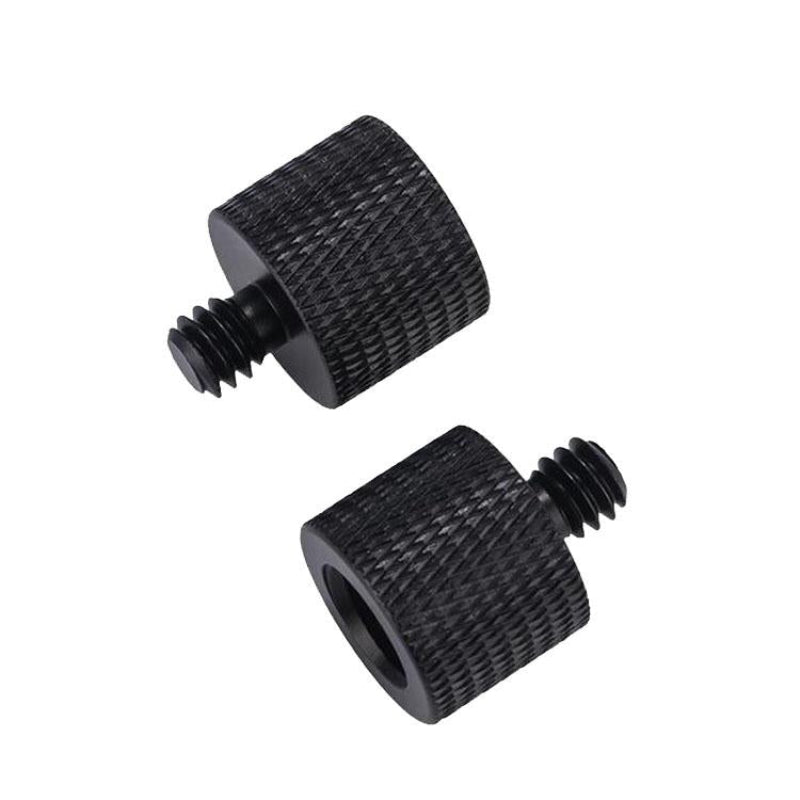 10 Piece Screw Adapter Set 3/8 Female To 1/4 Male Black For Photographic Equipment