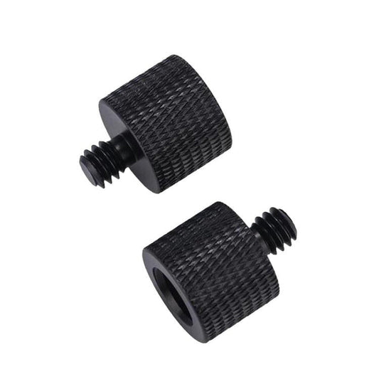 10 Piece Screw Adapter Set 3/8 Female To 1/4 Male Black For Photographic Equipment