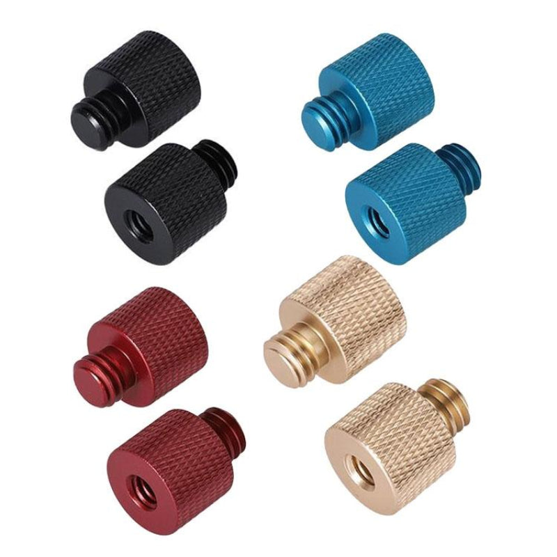 10 Pack 1/4 To 3/8 Screw Adapter Black For Photographic Equipment