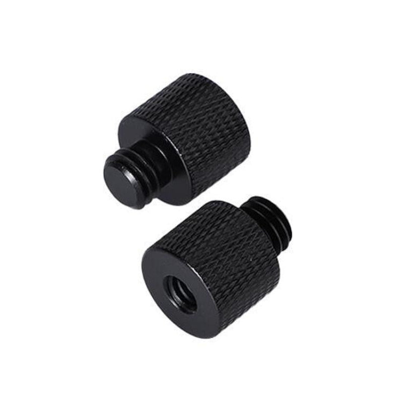 10 Pack 1/4 To 3/8 Screw Adapter Black For Photographic Equipment