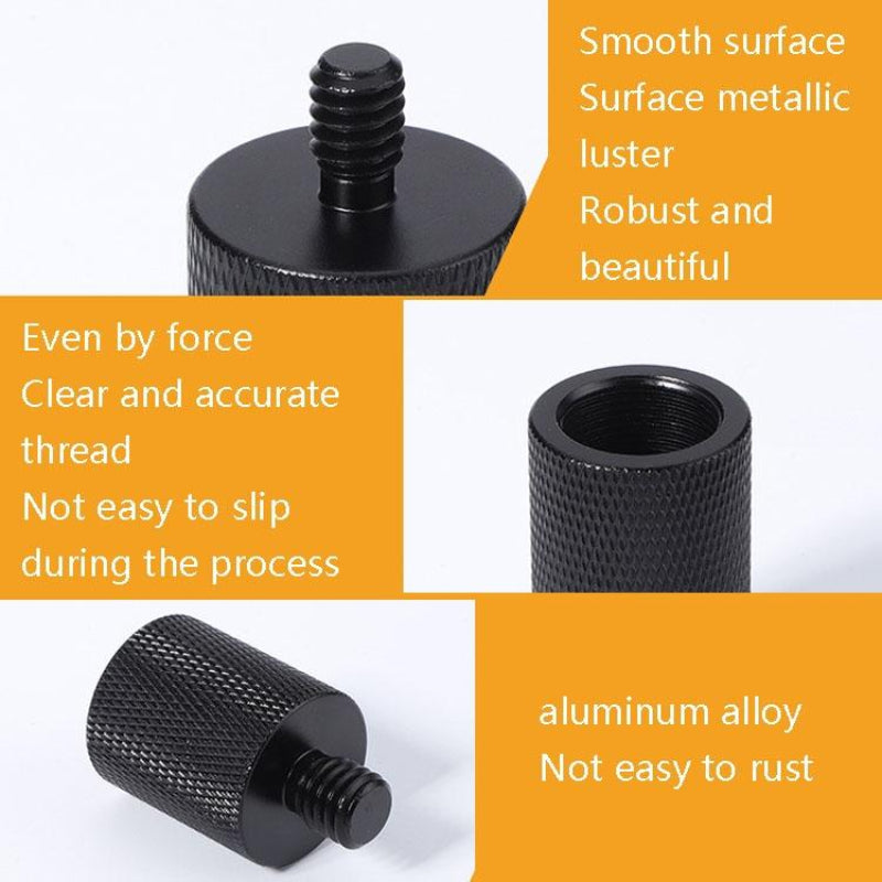 2-Pack Microphone Adapter 1/4" Male To 5/8"-27 Female Screw