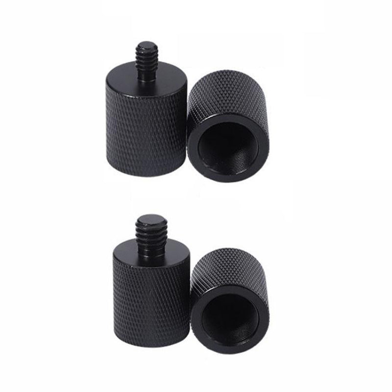 2 Pack Microphone Screw Adapters F10 5/8 Inch Female To 3/8 Male