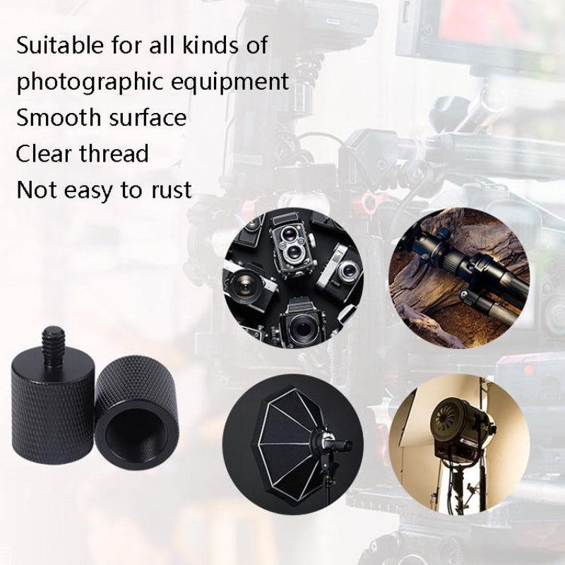 2 Pack Microphone Screw Adapters F10 5/8 Inch Female To 3/8 Male