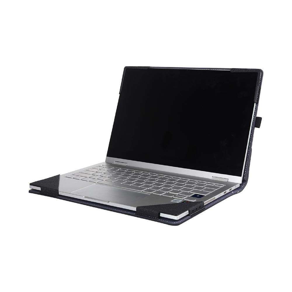 Multifunctional Leather Laptop Case With Stand For 13.3 Inch Devices Black