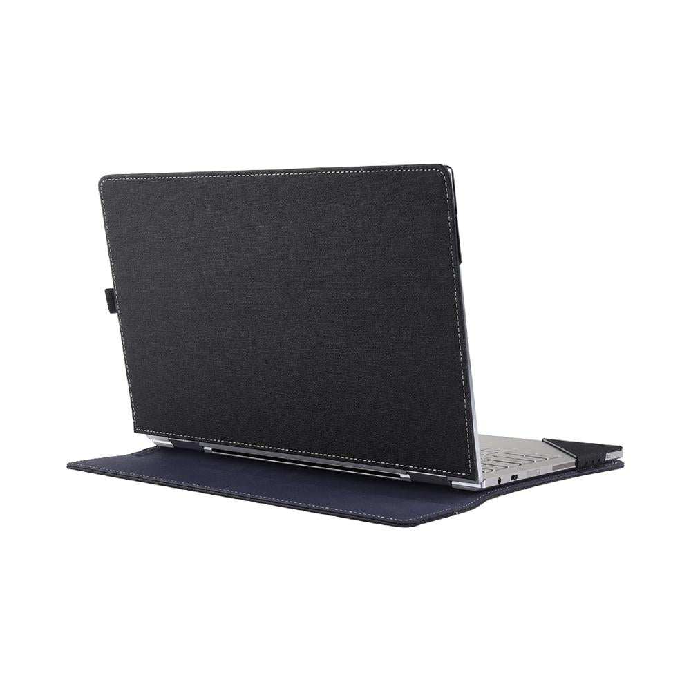 Multifunctional Leather Laptop Case With Stand For 13.3 Inch Devices Black