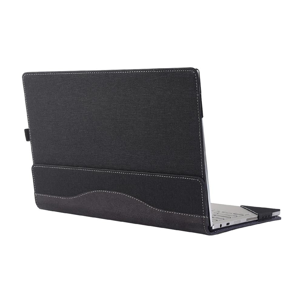 Multifunctional Leather Laptop Case With Stand For 13.3 Inch Devices Black
