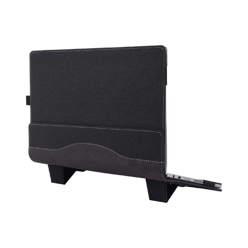 15.6 Inch Multifunctional Laptop Case With Stand Black Pu Leather
