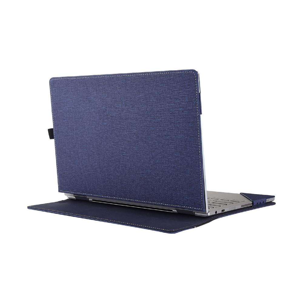 15.6 Inch Multifunctional Pu Leather Laptop Case With Stand Function Blue