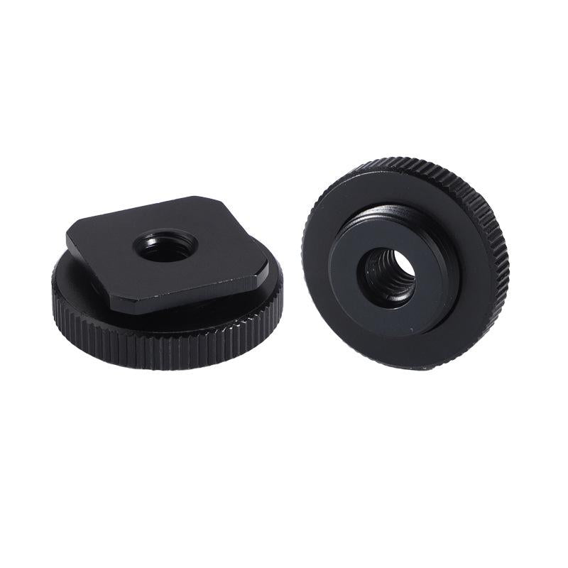 2 Pack Aluminium Hot Shoe Adapter 5/8 Male To 1/4 Female For Photography Equipment
