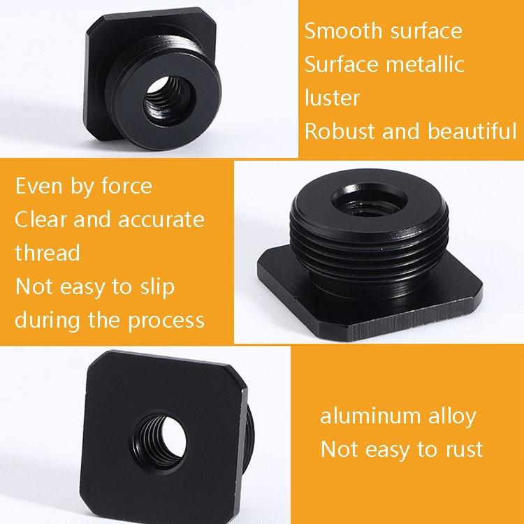 2 Pack Aluminium Hot Shoe Adapter 5/8 Male To M6 Female For Photography Equipment