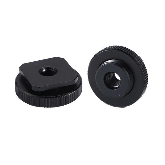 2 Pack Aluminium Hot Shoe Adapter 5/8 Male To M6 Female For Photography Equipment