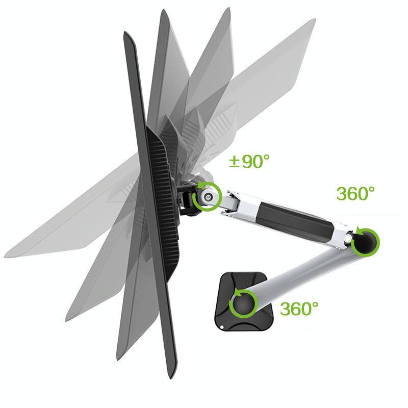 Desktop Monitor Stand Rotating With Pneumatic Hovering Mechanism