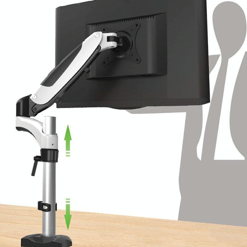 Desktop Monitor Stand Rotating With Pneumatic Hovering Mechanism