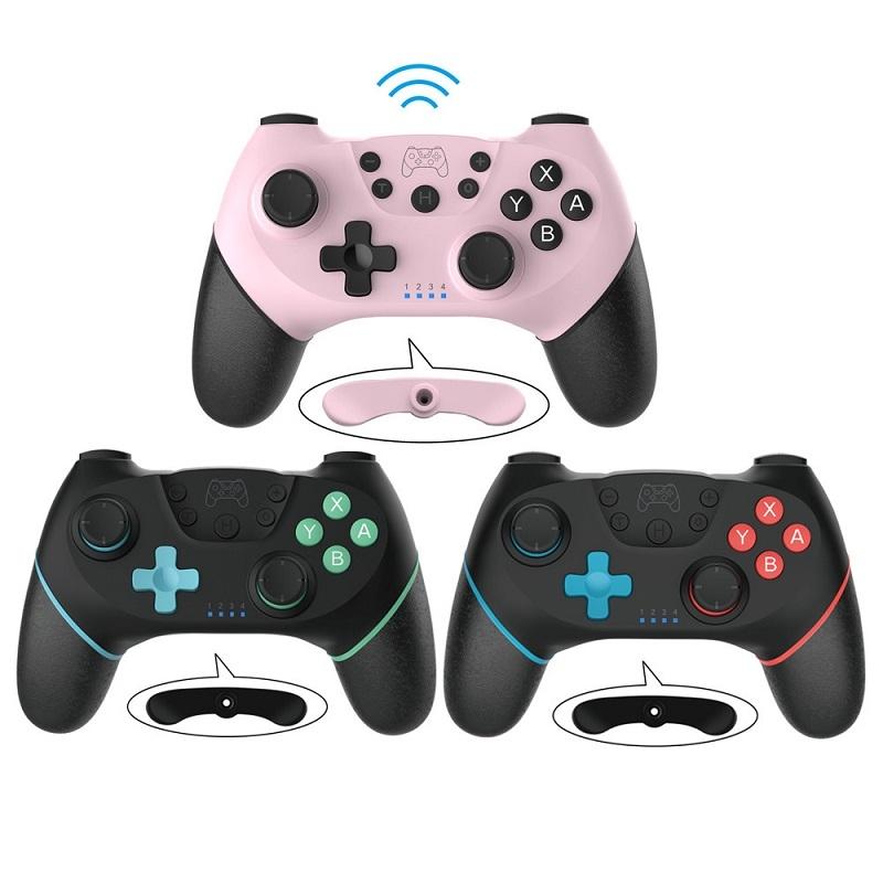 Switch Pro Gamepad With Macro Programming In Red For Enhanced Gaming Experience