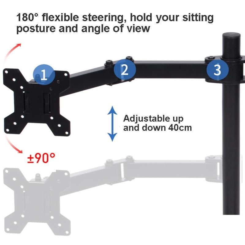 Dual Monitor Stand For Desktop With Flexible Viewing Angles