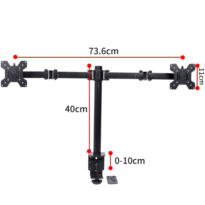 Double Screen Desktop Monitor Stand Lifting Bracket For Flexible Viewing Angles