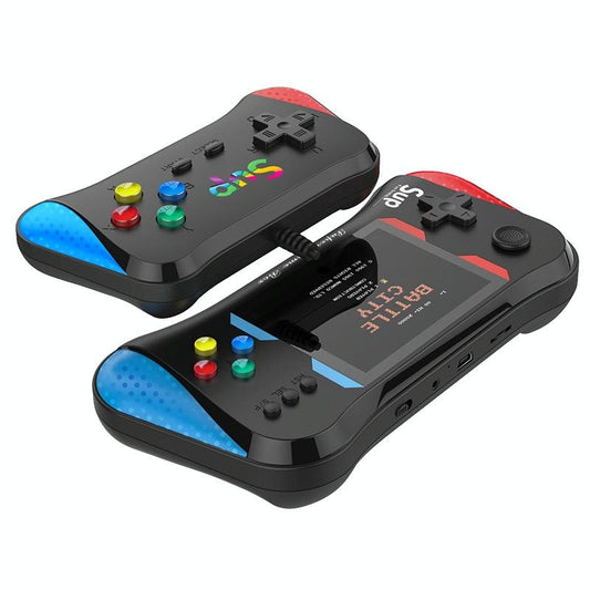 Double Black Handheld Game Console With 3.5 Inch Screen
