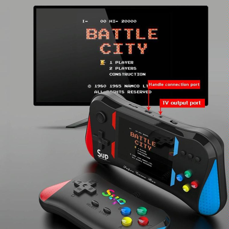 Double Black Handheld Game Console With 3.5 Inch Screen