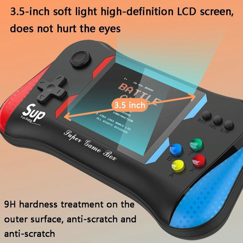Double Black Handheld Game Console With 3.5 Inch Screen