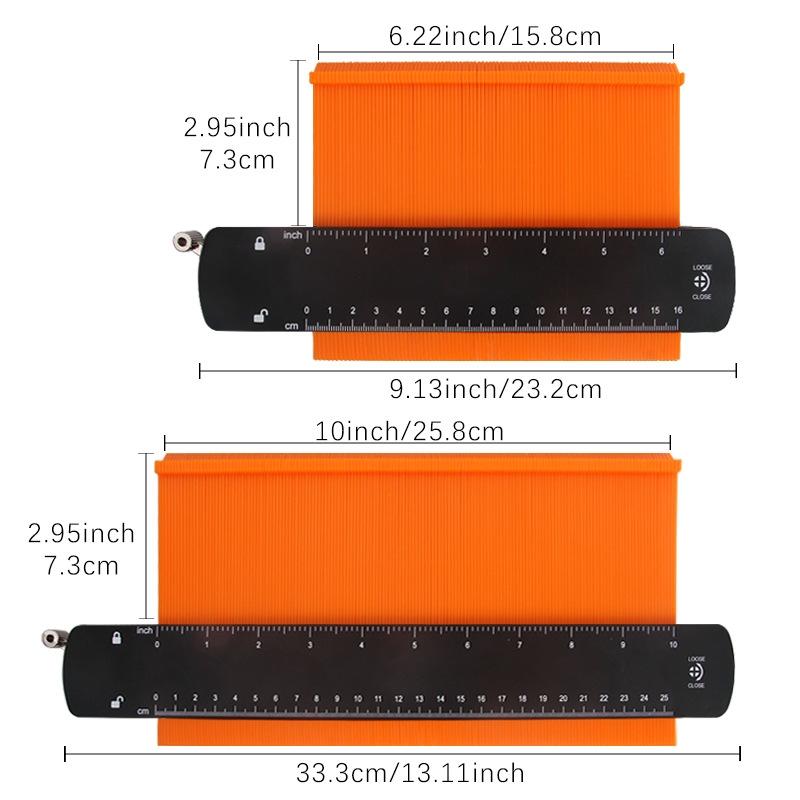 6 Metal Profile Utensil Contour With Lock Regular Width For Accurate Measurements