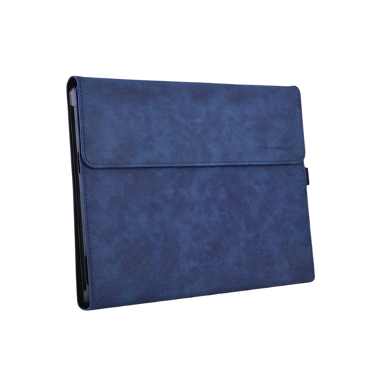 Dark Blue Leather Tablet Case For Microsoft Surface Pro X 13 Inch