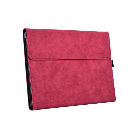 Rose Red Leather Tablet Case For Microsoft Surface Pro X 13 Inch