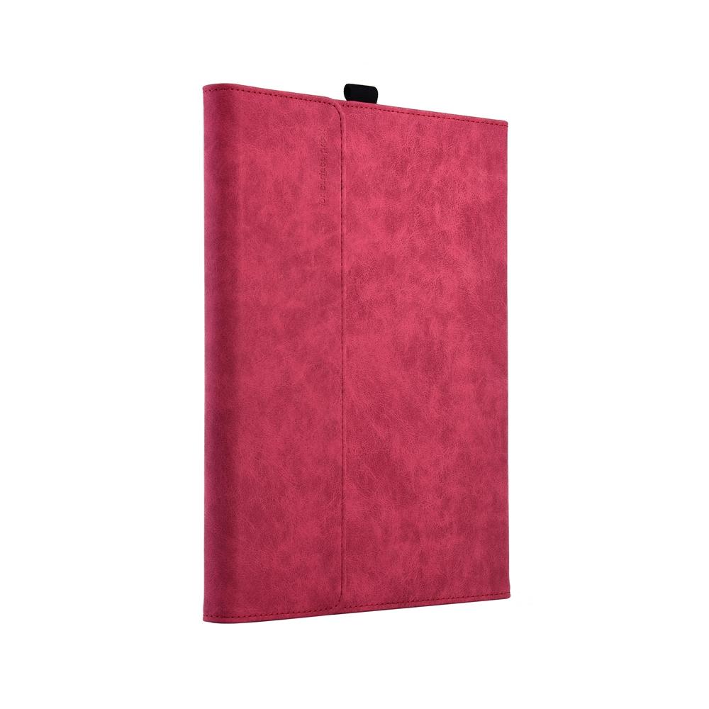 Rose Red Leather Tablet Case For Microsoft Surface Pro X 13 Inch