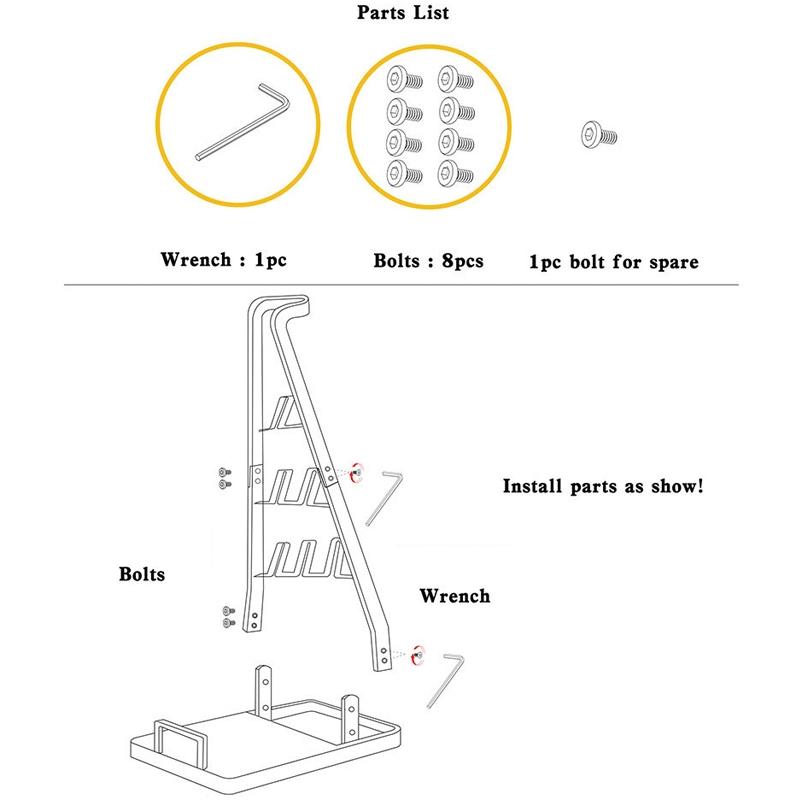 Universal Non Punch Vacuum Cleaner Floor Storage Bracket For Dyson In Black